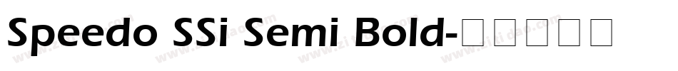 Speedo SSi Semi Bold字体转换